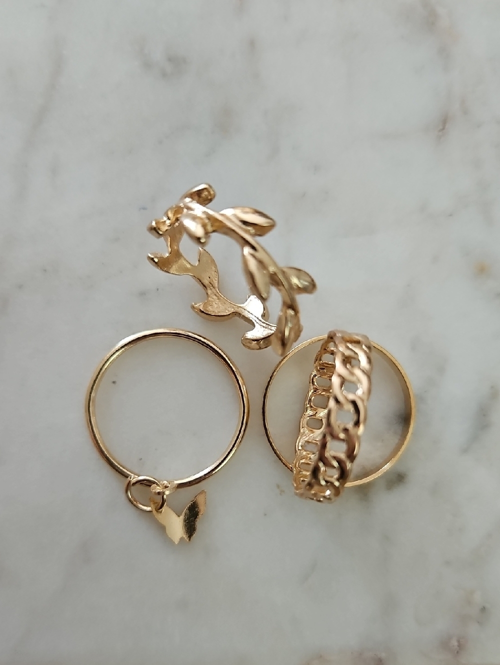Butterfly Stacking Ring Set with Anklet - Picture 4 of 4